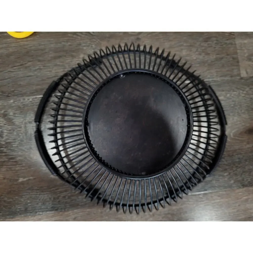 Heavy Duty Black‎ Metal Wire Fruit Bowl with Handles
